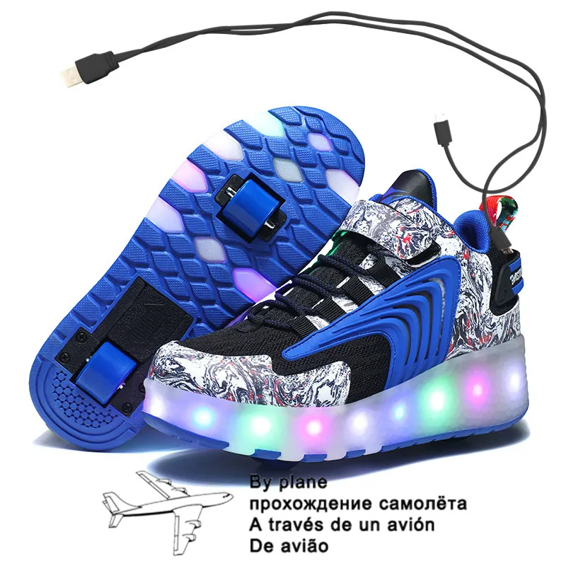 2022 New 30-43 USB Charging Children Sneakers With 2 Wheels Girls Boys Led Shoes Kids Sneakers With Wheels Roller Skate Shoes
2022 New 30-43 USB Charging Children Sneakers With 2 Wheels Girls Boys Led Shoes Kids Sneakers With Wheels Roller Skate Shoes