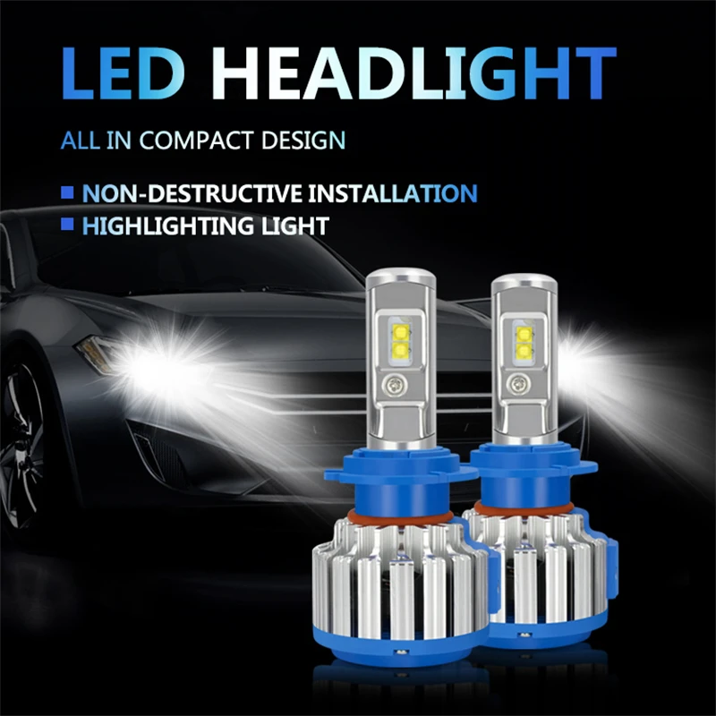 Two Pieces Headlight H7 LED Bulb Canbus 8000LM LED H4 H1 H11 H8 H9 9005 9006 HB3 HB4 50W Super Bright 6000K Auto Fog Light
Two Pieces Headlight H7 LED Bulb Canbus 8000LM LED H4 H1 H11 H8 H9 9005 9006 HB3 HB4 50W Super Bright 6000K Auto Fog Light