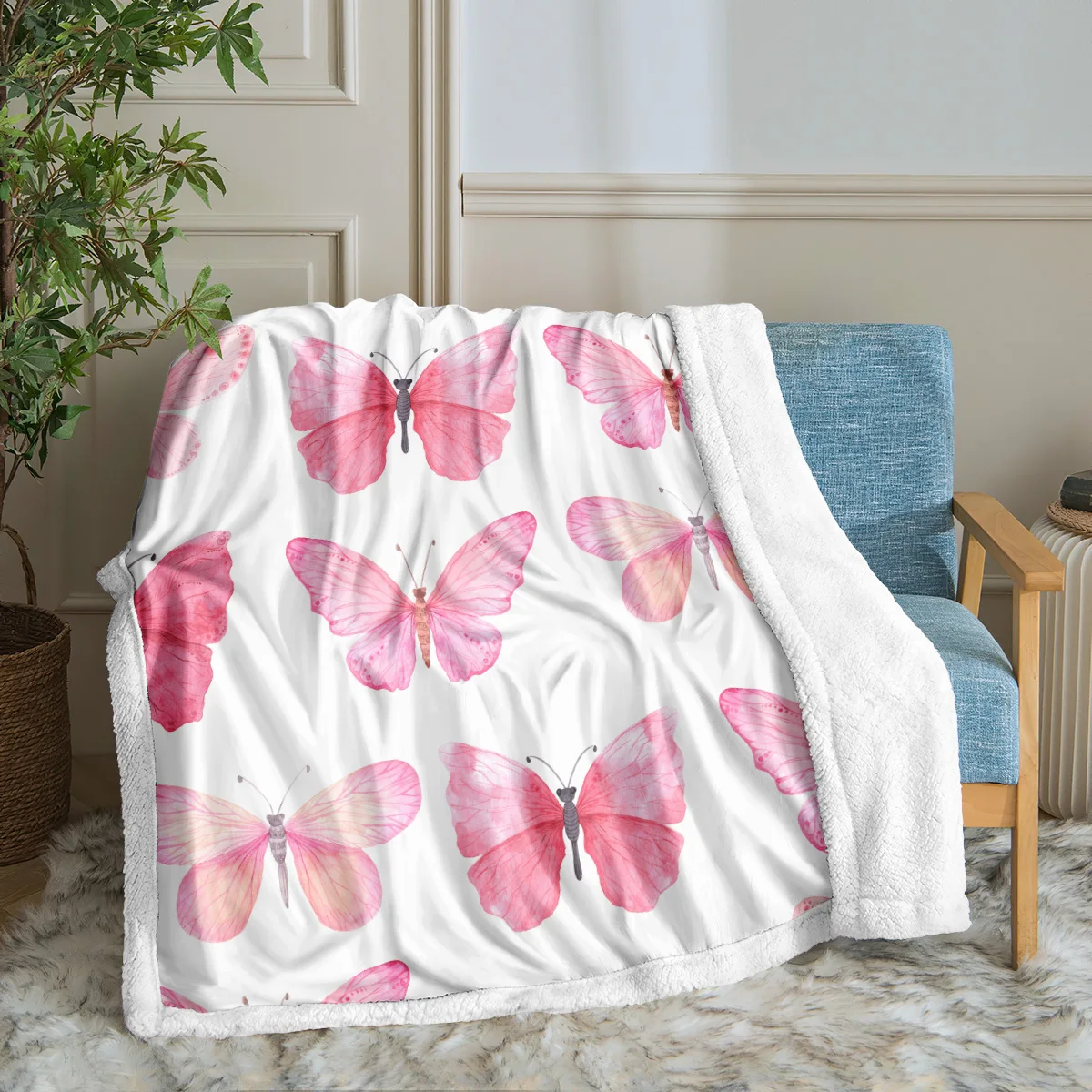 Butterfly Throw Blanket Animal Sherpa Blanket Cute Blanket Soft Black European Style Blanket for Sofa Office
Butterfly Throw Blanket Animal Sherpa Blanket Cute Blanket Soft Black European Style Blanket for Sofa Office
