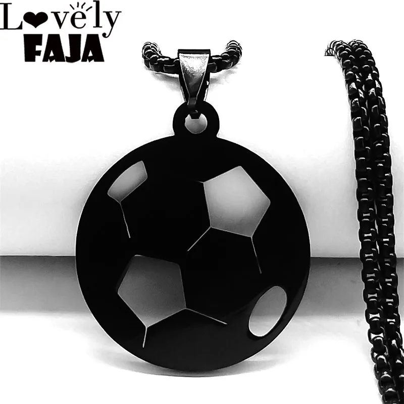 Stainless Steel Sports Football Chain Necklaces Women/Men Black Color Necklace Pendant Jewelry joyeria acero inoxidable NLK36S03
Stainless Steel Sports Football Chain Necklaces Women/Men Black Color Necklace Pendant Jewelry joyeria acero inoxidable NLK36S03
