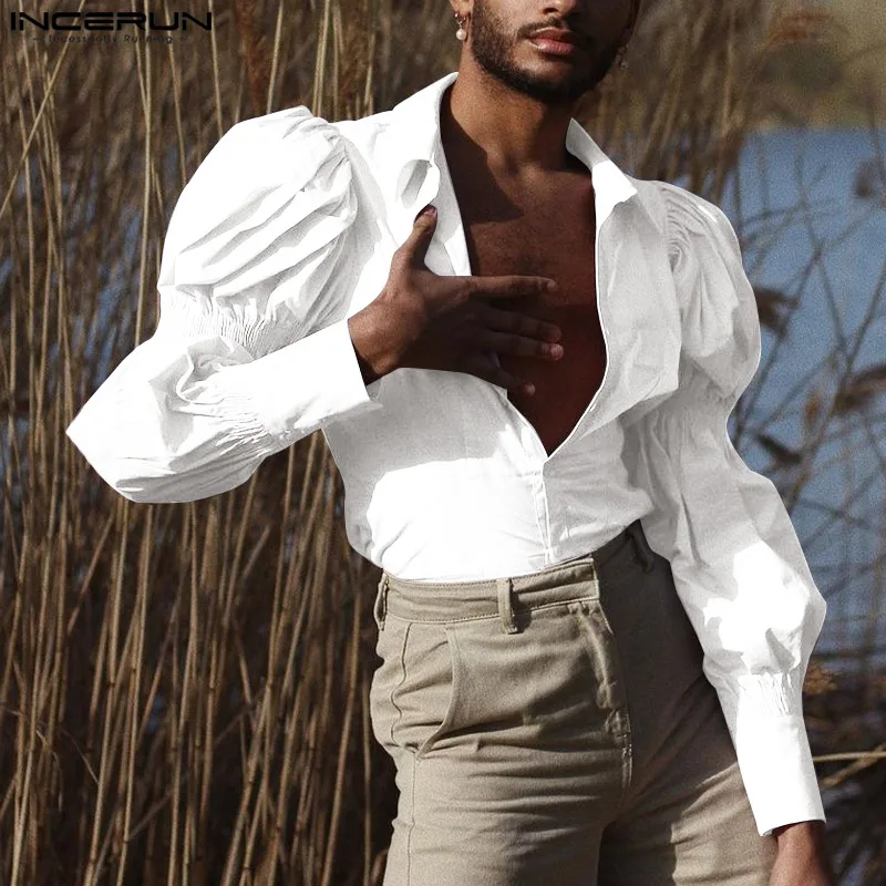 INCERUN Men Shirt Solid Color Lapel Long Puff Sleeve Streetwear 2023 Casual Shirts Men Button Personality Fashion Camisas S-5XL
INCERUN Men Shirt Solid Color Lapel Long Puff Sleeve Streetwear 2023 Casual Shirts Men Button Personality Fashion Camisas S-5XL