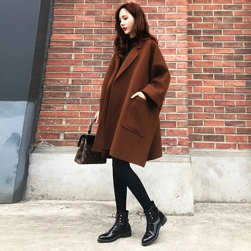 off-Season Reversible Cashmere Coat Women's New Mid-Length Autumn and Winter Loose Cocoon Woolen Coat Small
off-Season Reversible Cashmere Coat Women's New Mid-Length Autumn and Winter Loose Cocoon Woolen Coat Small