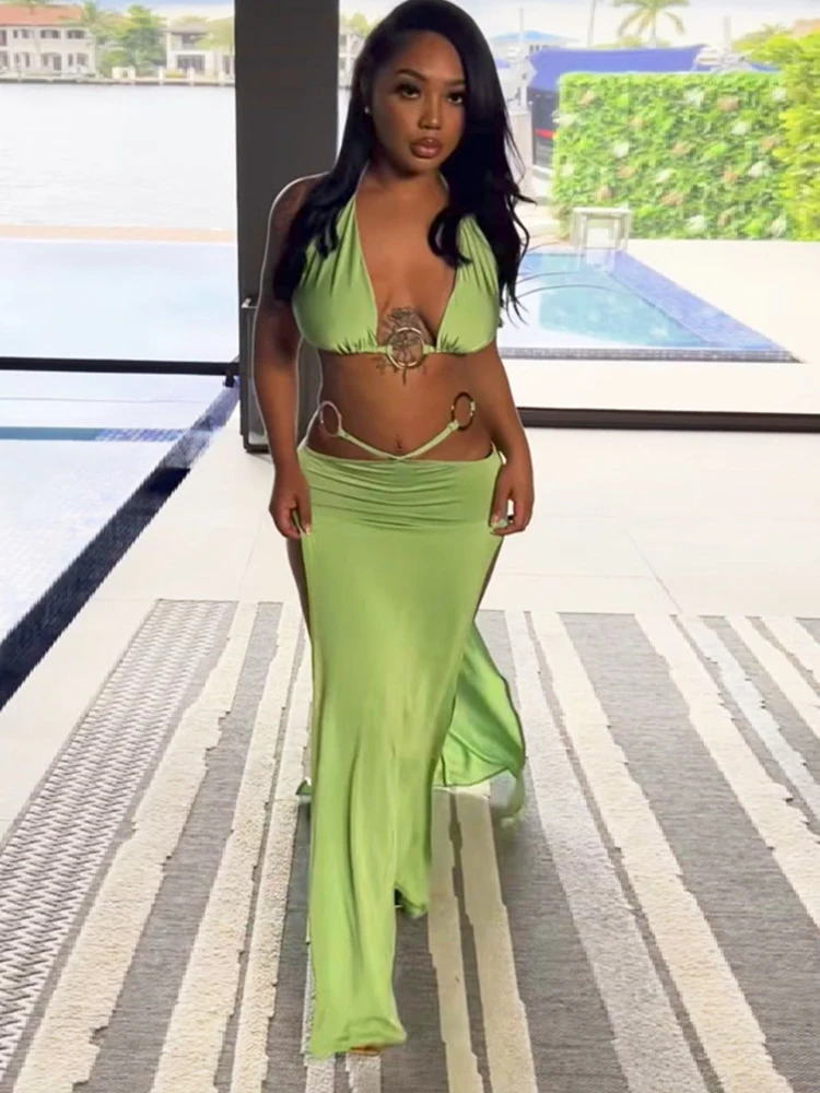 Women's Summer 2 Piece Dress Sets Sexy Holiday Bohemian Outfits Spaghetti Strap Crop Top and Double Side Split Maxi Skirt Suits
Women's Summer 2 Piece Dress Sets Sexy Holiday Bohemian Outfits Spaghetti Strap Crop Top and Double Side Split Maxi Skirt Suits