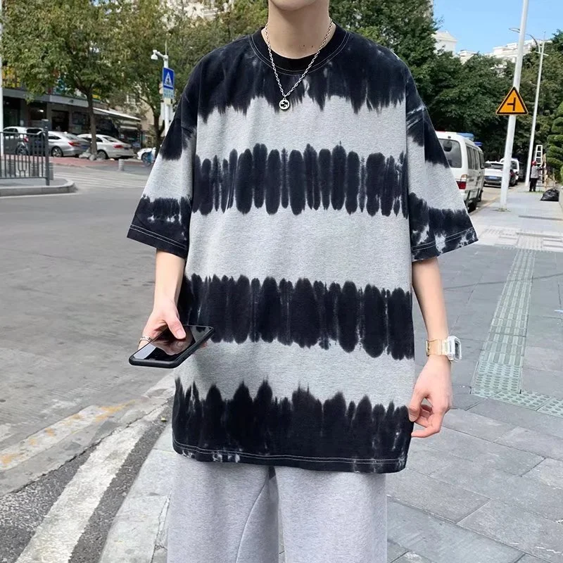 Summer Tie Dye T Shirt Men Fashion Retro Print Casual T Shirt Men Streetwear Korean Style Loose Short Sleeve T-Shirt Men Tops
Summer Tie Dye T Shirt Men Fashion Retro Print Casual T Shirt Men Streetwear Korean Style Loose Short Sleeve T-Shirt Men Tops