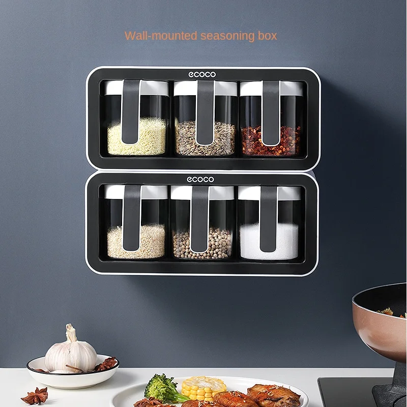 Spice Jars Kitchen salt shaker Seasoning Holder Container Spice Rack with Jars Wall-mounted Punch-free Storage and Organization
Spice Jars Kitchen salt shaker Seasoning Holder Container Spice Rack with Jars Wall-mounted Punch-free Storage and Organization