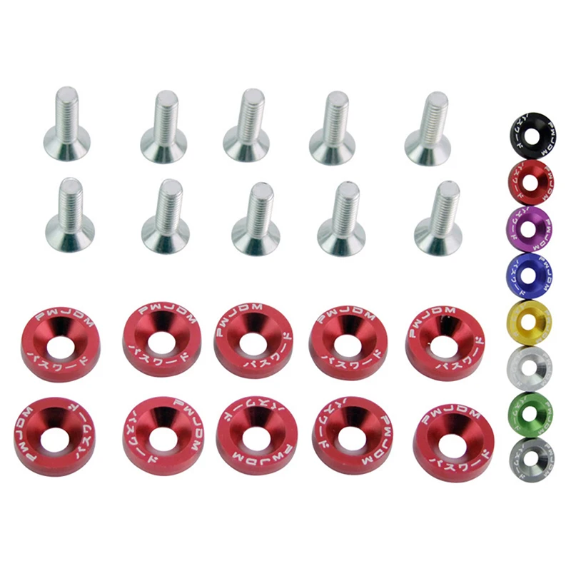 M6 Aluminum 10Pcs/Pack Car Modified Hex Fasteners Fender Washer JDM Bumper Engine Concave Screws
M6 Aluminum 10Pcs/Pack Car Modified Hex Fasteners Fender Washer JDM Bumper Engine Concave Screws