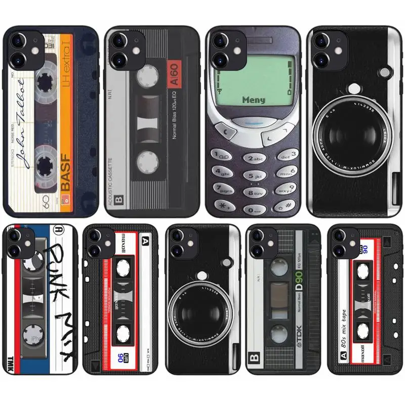 Retro Camera Cassette Tapes Calculator Keyboard Phone Case for iPhone 13 11 12 Pro Max mini 7 8 6 Plus XR X XS se phone Cover
Retro Camera Cassette Tapes Calculator Keyboard Phone Case for iPhone 13 11 12 Pro Max mini 7 8 6 Plus XR X XS se phone Cover