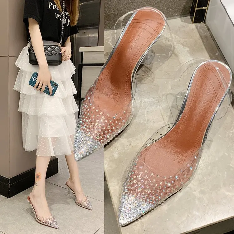 Pointed Sandals Women 2021 Summer Cash Fashion Rhinestone Stiletto Heel Sandals Transparent Baotou
Pointed Sandals Women 2021 Summer Cash Fashion Rhinestone Stiletto Heel Sandals Transparent Baotou