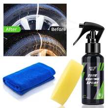 Tyre Gloss HGKJ S22 Tire Coating Spray Hydrophobic Sealant Wax for Car Wheel Auto Re-black Shine Chemistry Filler Rust Removal