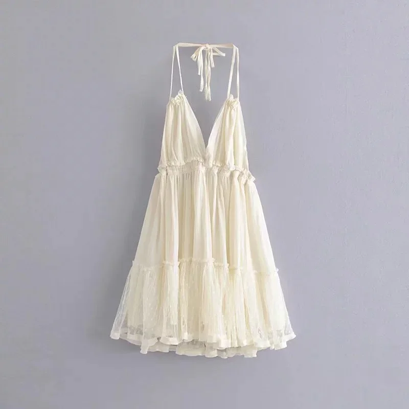 2023 Summer New Fashion Sexy Backless Lace Patch Women Dress Sling V-Neck Female Vestidos Elegant Evening Dresses
2023 Summer New Fashion Sexy Backless Lace Patch Women Dress Sling V-Neck Female Vestidos Elegant Evening Dresses