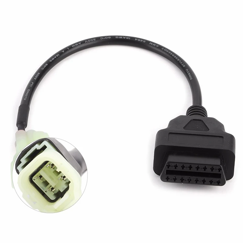 OBD2 к 4-контактному диагностическому кабелю адаптера, детали для обнаружения неисправности мотоцикла, подходят для мотоциклов Honda
OBD2 к 4-контактному диагностическому кабелю адаптера, детали для обнаружения неисправности мотоцикла, подходят для мотоциклов Honda