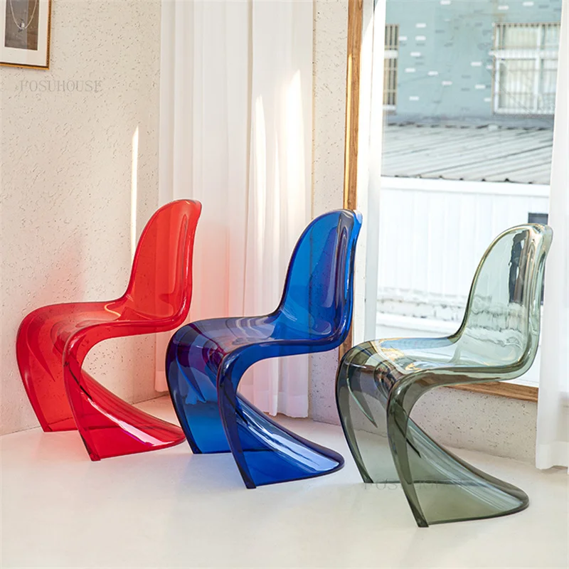 Nordic Plastic Dining Chairs Modern Transparent Acrylic Dining Chair Creative Crystal Stool Backrest Chair Dining Room Furniture
Nordic Plastic Dining Chairs Modern Transparent Acrylic Dining Chair Creative Crystal Stool Backrest Chair Dining Room Furniture