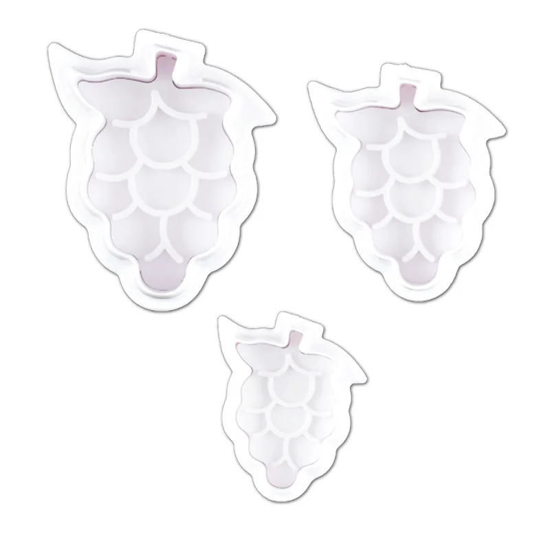 3Pcs Grape Shape Plastic Plunger Cookie Cutter Candy Fruits Cake Decorating Pastry Chocolates Biscuit Stamp Kitchen Baking Tools
3Pcs Grape Shape Plastic Plunger Cookie Cutter Candy Fruits Cake Decorating Pastry Chocolates Biscuit Stamp Kitchen Baking Tools
