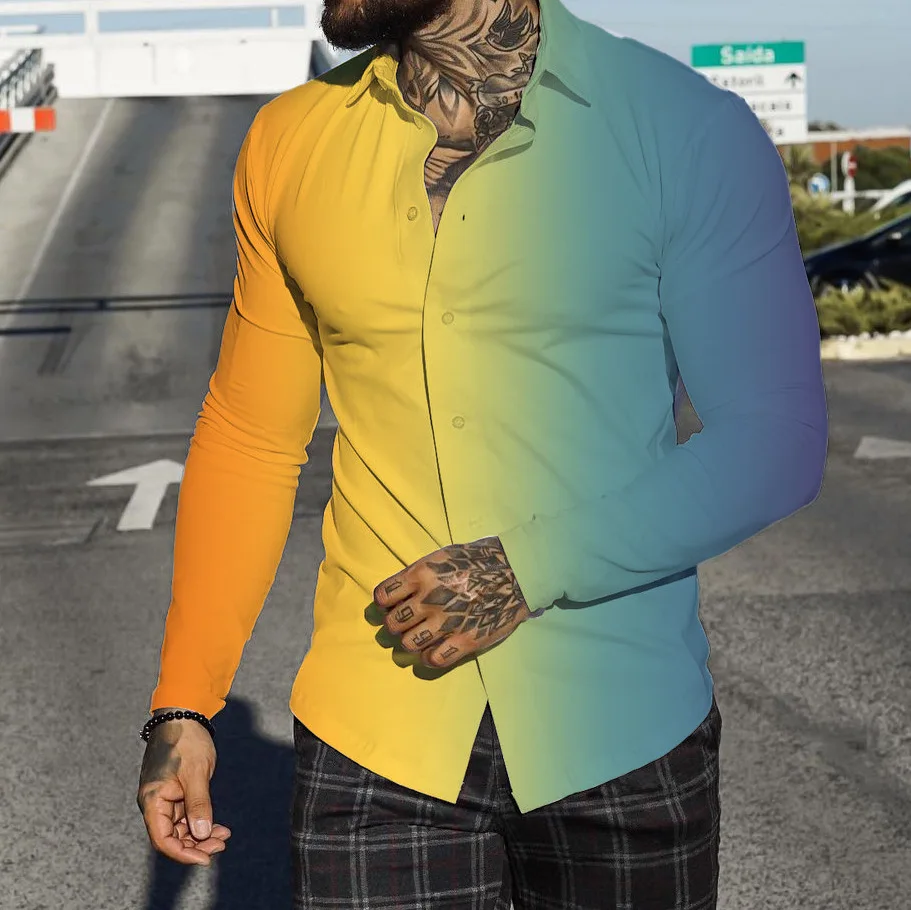 Men's Long Sleeve Shirts 2022 New 3D Printing Fashion Shirts Loose Tops Long Sleeve T-Shirts Handsome Men's Shirts
Men's Long Sleeve Shirts 2022 New 3D Printing Fashion Shirts Loose Tops Long Sleeve T-Shirts Handsome Men's Shirts