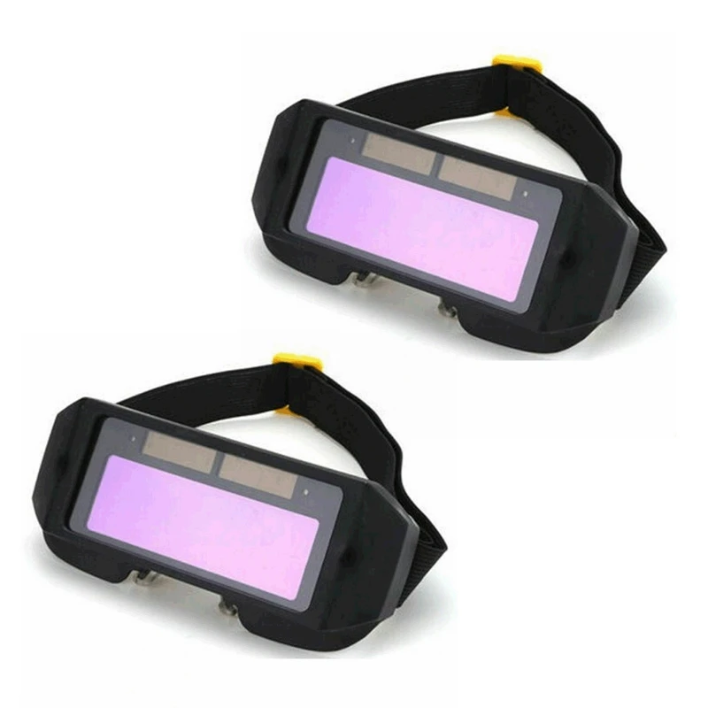 

2X Auto Darkening Welding Helmet Durable Automatic Light Change Anti-Glare Eyes Shied Goggle Glasses Masks Autos Shades