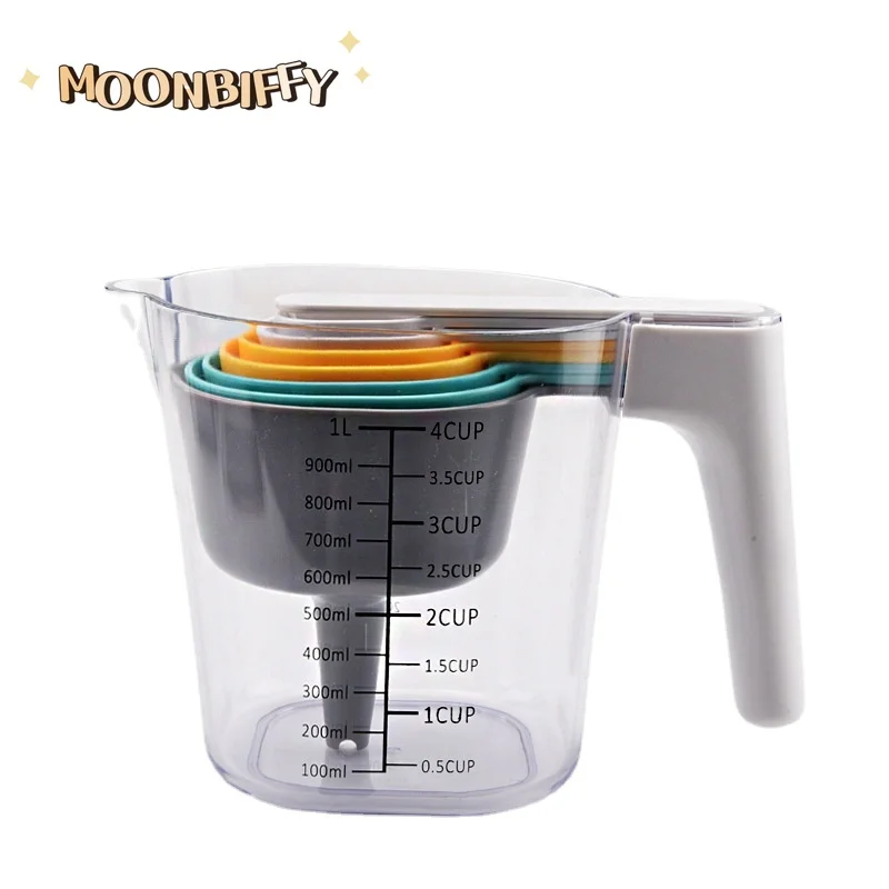 Baking Accessories Measuring Cup and Measuring Spoon 9-piece Baking Set with Funnel 1000ml Baking Set Kitchen Accessories
Baking Accessories Measuring Cup and Measuring Spoon 9-piece Baking Set with Funnel 1000ml Baking Set Kitchen Accessories