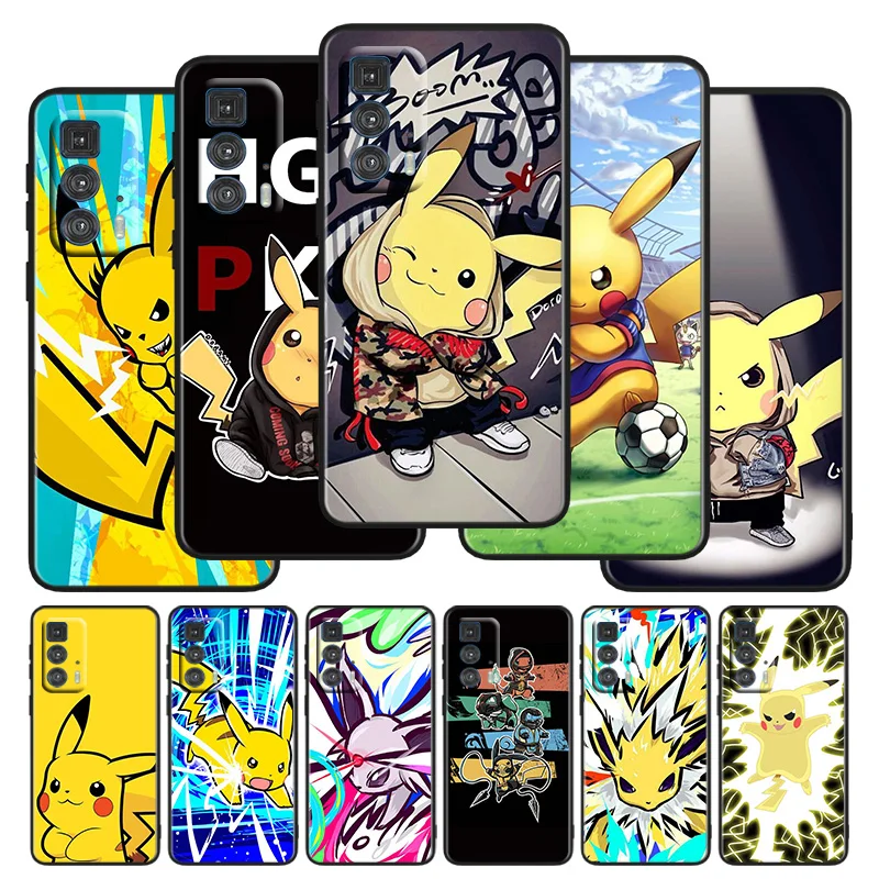 

Pikachu Anime Phone Case For Motorola G 200 100 71 60S 51 50 41S 40 31 30 10 9 8 Fusion Power Lite Plus Black