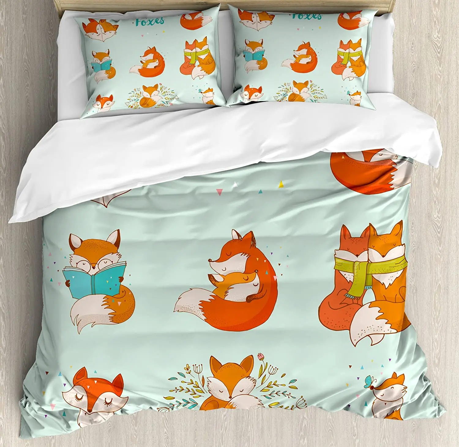 Fox Bedding Set For Home Bed Lovely Fox Characters Sleeping Reading Romantic Couple Nature Collection Kids Comic Duvet Cover
Fox Bedding Set For Home Bed Lovely Fox Characters Sleeping Reading Romantic Couple Nature Collection Kids Comic Duvet Cover