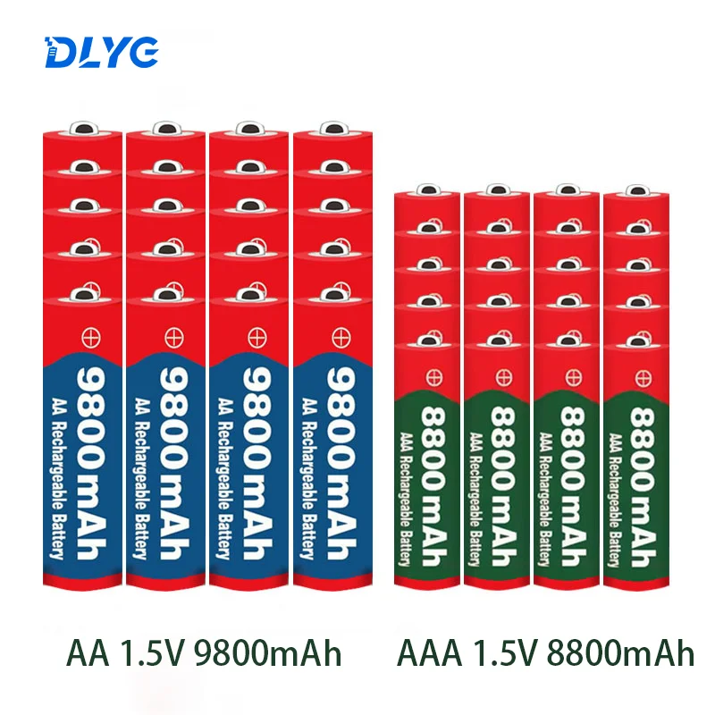 AA 1.5V 9800mAh and AAA 8800mAh Alkaline Battery Pack for Toy Power Clock, Flashlight MP3 Player, Alternatives To NiMH Batteries
AA 1.5V 9800mAh and AAA 8800mAh Alkaline Battery Pack for Toy Power Clock, Flashlight MP3 Player, Alternatives To NiMH Batteries