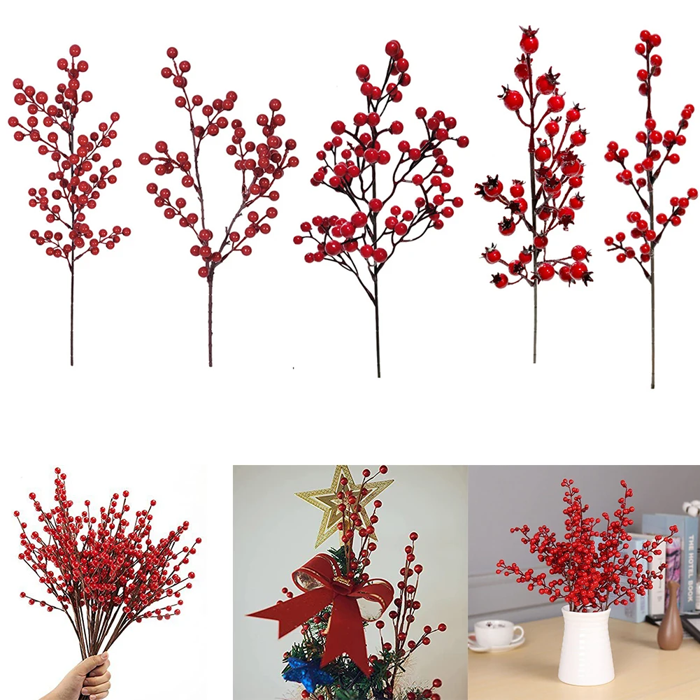 5pcs/lot 37-54cm Artificial Haw Branches Red Berry Wedding Party Christmas Festival Decoration Wreath Flower Accessories
5pcs/lot 37-54cm Artificial Haw Branches Red Berry Wedding Party Christmas Festival Decoration Wreath Flower Accessories