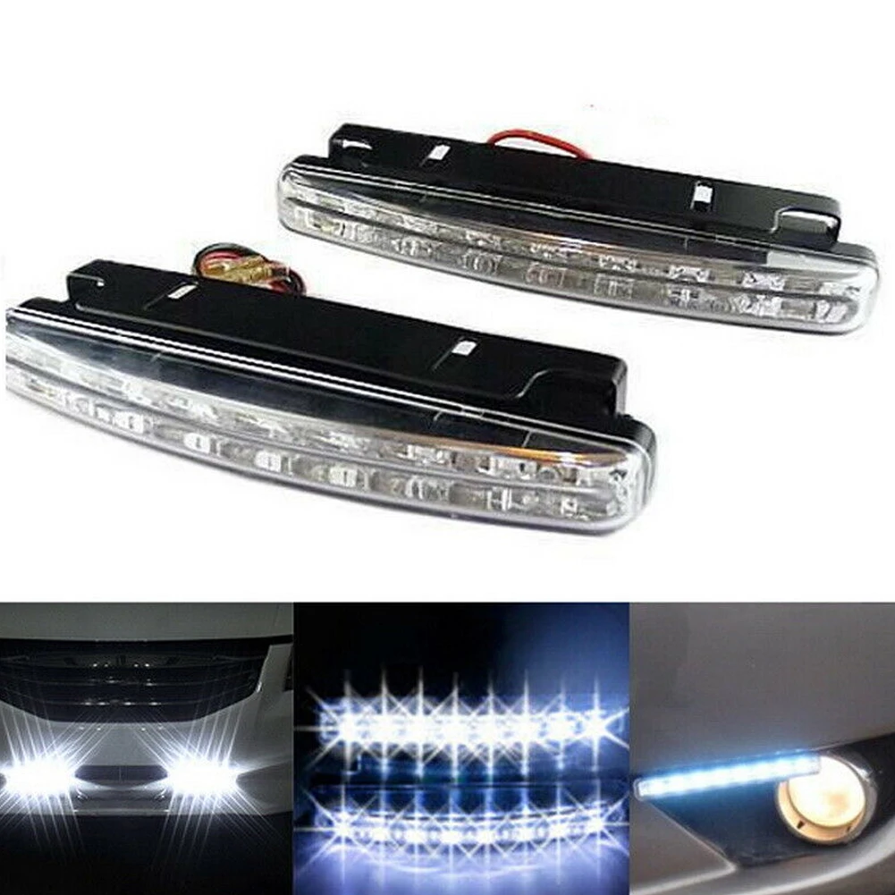 2pcs 8LED Car Daytime Running Lights Auxiliary Light Driving DRL Fog Lamp Super Bright 12V Lamps For Car Truck SUV Trailer
2pcs 8LED Car Daytime Running Lights Auxiliary Light Driving DRL Fog Lamp Super Bright 12V Lamps For Car Truck SUV Trailer