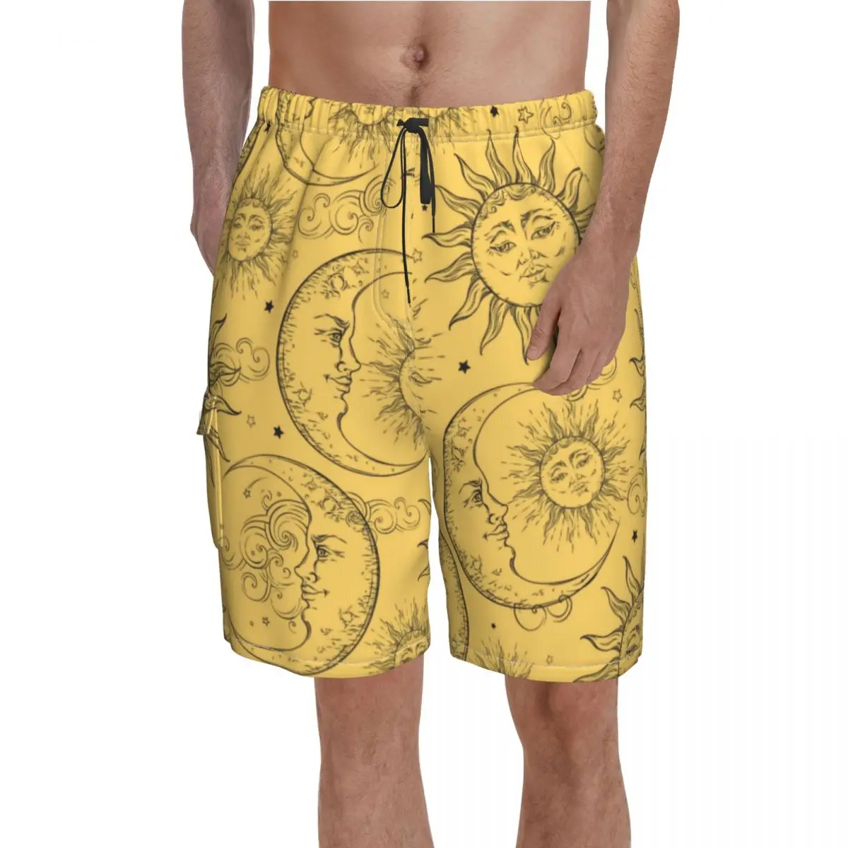 Vintage Celestial Sun Board Shorts Yellow Magic Moon Stars Board Short Pants High Quality Men Funny Print Swim Trunks Plus Size
Vintage Celestial Sun Board Shorts Yellow Magic Moon Stars Board Short Pants High Quality Men Funny Print Swim Trunks Plus Size