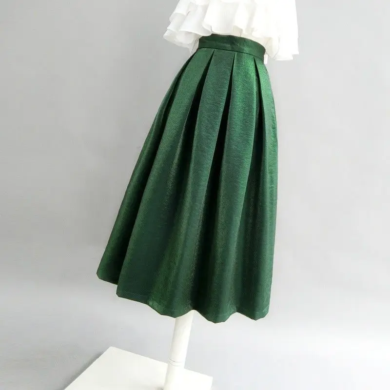 2022 Spring Summer Women New Solid Color A-line Skirts Female Midi Loose Pleated Skirts Ladies High Waist Casual Skirts I260
2022 Spring Summer Women New Solid Color A-line Skirts Female Midi Loose Pleated Skirts Ladies High Waist Casual Skirts I260