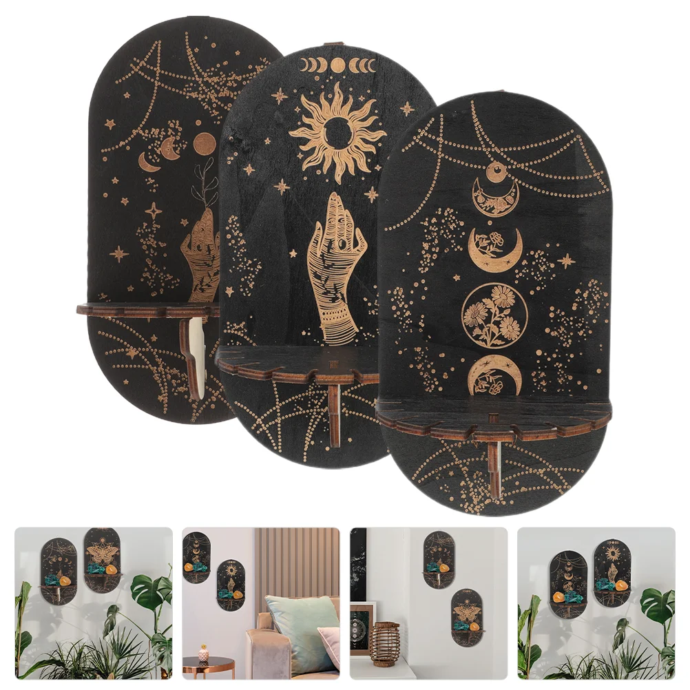 3 Pcs Large Wall Shelves Witch Decor Floating Display Case Moon Globe Stone Holder
3 Pcs Large Wall Shelves Witch Decor Floating Display Case Moon Globe Stone Holder