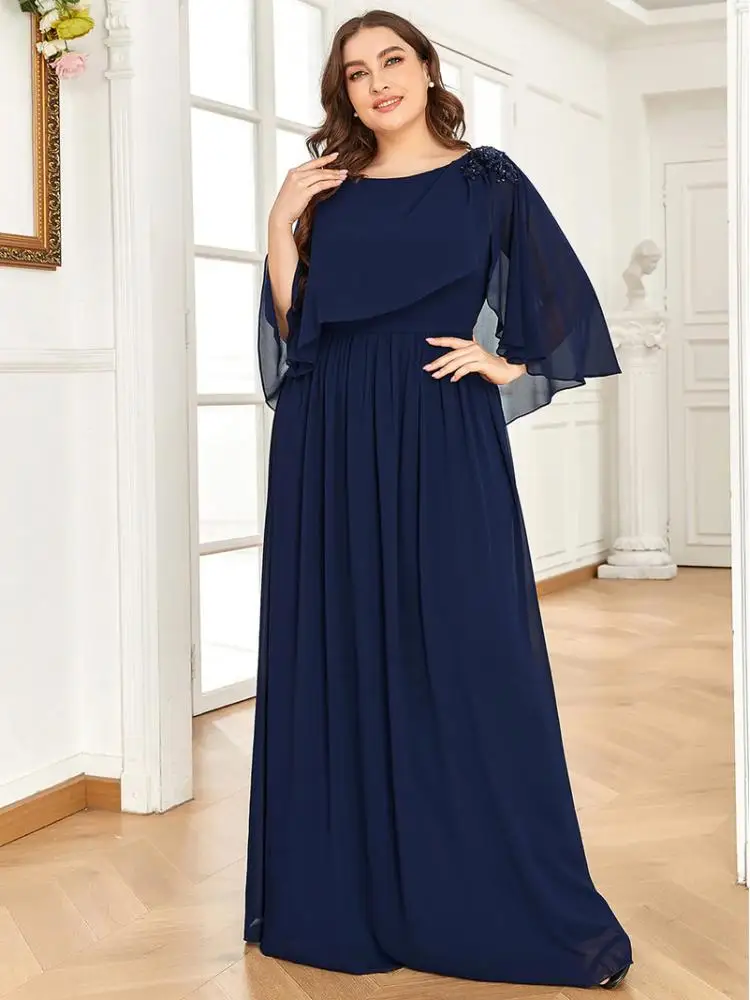 Plus Size Mother of the Bride Dresses With Round Neck Chiffon A Line Ever Pretty 2022New Women Evening Dresses Vestidos De Noche
Plus Size Mother of the Bride Dresses With Round Neck Chiffon A Line Ever Pretty 2022New Women Evening Dresses Vestidos De Noche