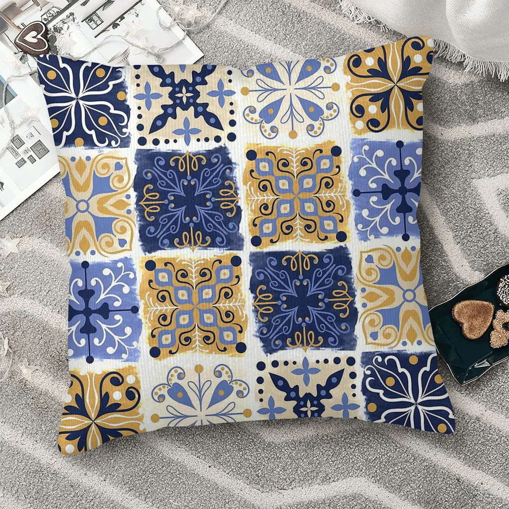 Azulejo Polyester Cushion Cover Geometric Patterns Livingroom Garden Decorative Breathable Hug Pillowcase
Azulejo Polyester Cushion Cover Geometric Patterns Livingroom Garden Decorative Breathable Hug Pillowcase