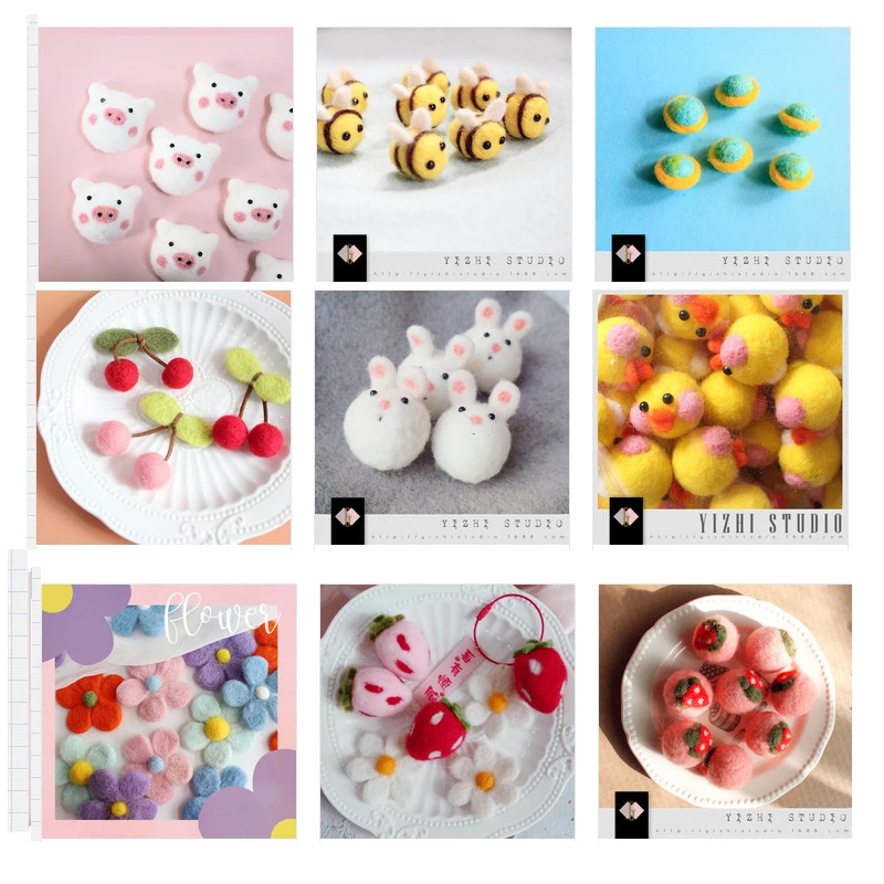 5 sets/lot random pattern wool needlepoint kit wool felt needle felting pendant craft needlecraft DIY handmade 1
5 sets/lot random pattern wool needlepoint kit wool felt needle felting pendant craft needlecraft DIY handmade 1