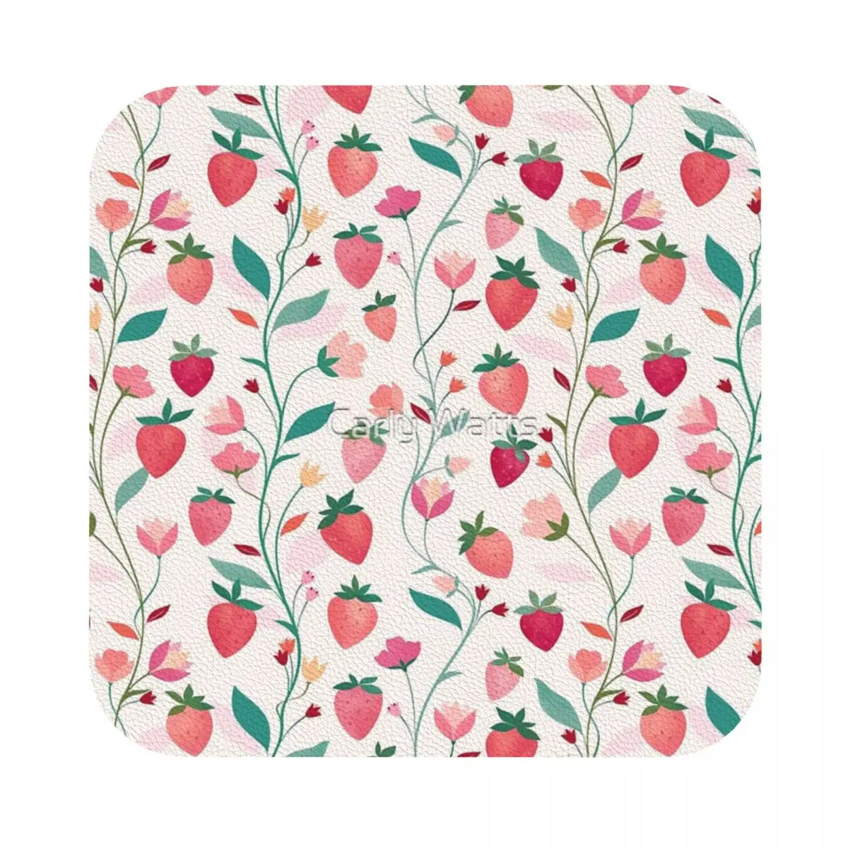 Spring Blossoms And Strawberries Leather Coaster Set of 4 10x10 cm Kitchen Scald-proof
Spring Blossoms And Strawberries Leather Coaster Set of 4 10x10 cm Kitchen Scald-proof