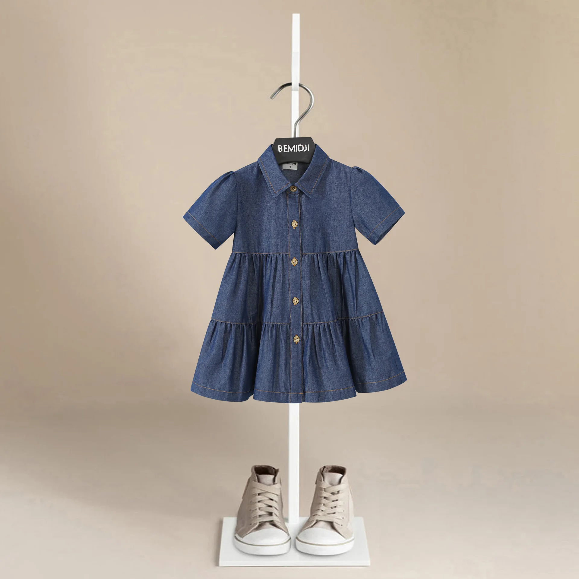 Girls Dresses Denim Tops Button Girl Dress for Summer Princess Dresses for Girls Fashion Clothes 2-7 Years short Sleeve
Girls Dresses Denim Tops Button Girl Dress for Summer Princess Dresses for Girls Fashion Clothes 2-7 Years short Sleeve