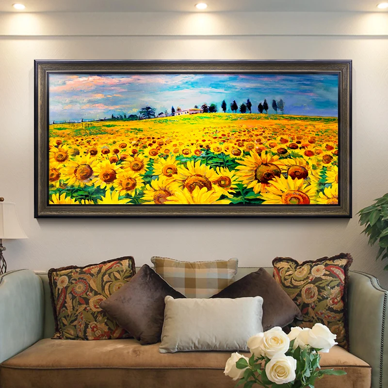 Hanging painting in the living room Hand painted oil painting Sunflower Van Gogh SQ0011
Hanging painting in the living room Hand painted oil painting Sunflower Van Gogh SQ0011