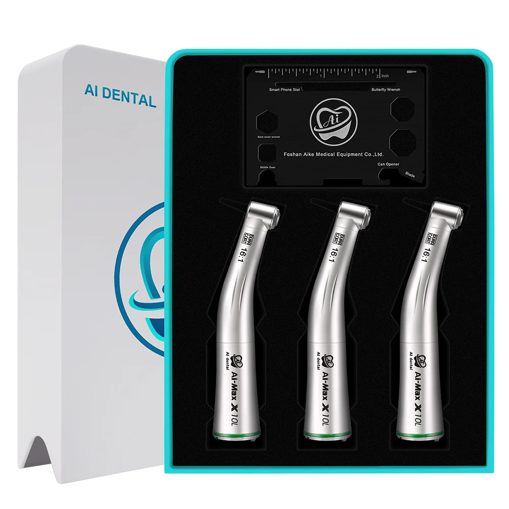 tooth contra angle handpiece kit AI-S3-X10L 16:1 reduce speed hand piece set electric motor connect low speed with fiber optic
tooth contra angle handpiece kit AI-S3-X10L 16:1 reduce speed hand piece set electric motor connect low speed with fiber optic