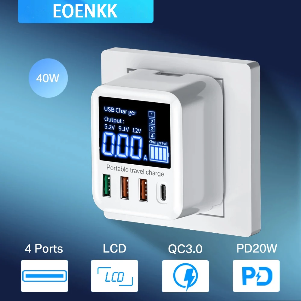 40W Quick Charge USB Charger Wall Travel Phone Adapter Fast Charger PD QC USB C Charger For iPhone 13 12 Xiaomi Huawei Samsung
40W Quick Charge USB Charger Wall Travel Phone Adapter Fast Charger PD QC USB C Charger For iPhone 13 12 Xiaomi Huawei Samsung