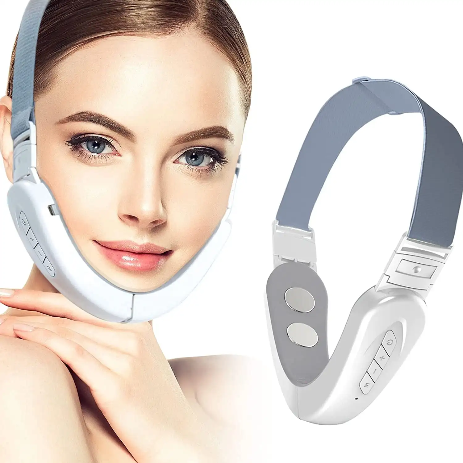 Double Chin Reducer Machine, Electric Face Lift Device Beauty Belt, Portable Intelligent V-Face Shaping Massager with Blue Light
Double Chin Reducer Machine, Electric Face Lift Device Beauty Belt, Portable Intelligent V-Face Shaping Massager with Blue Light