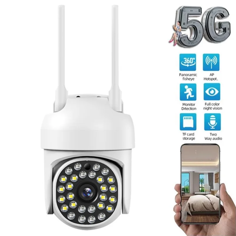 IP Camera PTZ 1080P 2MP HD 2.4G+5G Dual Frequency Wireless WIFI Outdoor Security Dome Camera CCTV P2P Two Way Audio Motion Cam
IP Camera PTZ 1080P 2MP HD 2.4G+5G Dual Frequency Wireless WIFI Outdoor Security Dome Camera CCTV P2P Two Way Audio Motion Cam