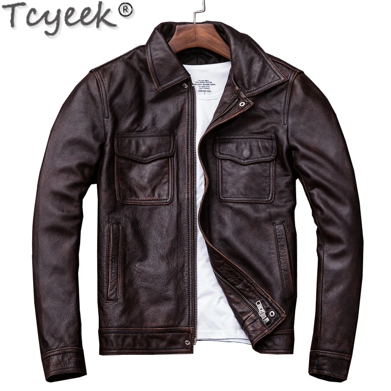 Tcyeek 100% Genuine Leather Man Jacket Real Top Layer Cowhide Jackets for Men Plus Size Spring Men's Jacket 2022 Veste Homme Xhl
Tcyeek 100% Genuine Leather Man Jacket Real Top Layer Cowhide Jackets for Men Plus Size Spring Men's Jacket 2022 Veste Homme Xhl