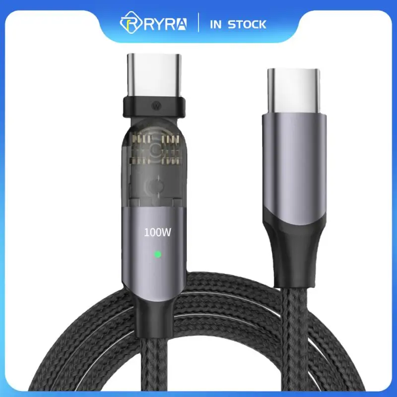 RYRA Super Fast Charge 100W 5A Type C Cable Quick Charge Data Cable Type C Interface 180° Rotatable Cord Type-C For Phone Gaming
RYRA Super Fast Charge 100W 5A Type C Cable Quick Charge Data Cable Type C Interface 180° Rotatable Cord Type-C For Phone Gaming