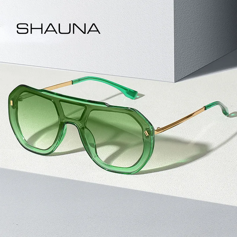 SHAUNA Fashion Polygon Square Sunglasses Women Retro Rivets Double Bridges Clear Ocean Gradient Lens Men One Piece Sun Glasses
SHAUNA Fashion Polygon Square Sunglasses Women Retro Rivets Double Bridges Clear Ocean Gradient Lens Men One Piece Sun Glasses