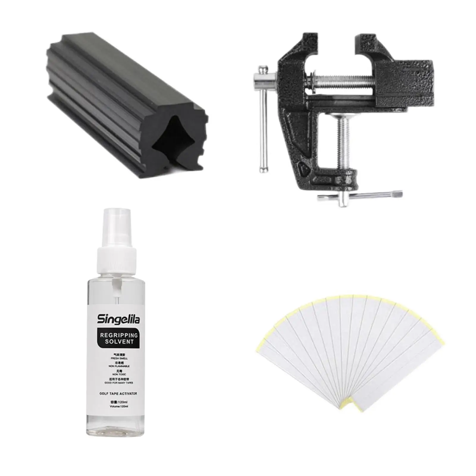 Professional Golf Club Grip Kit Solvent Vise Clamp Tape Strips Regripping Set Accessories
Professional Golf Club Grip Kit Solvent Vise Clamp Tape Strips Regripping Set Accessories