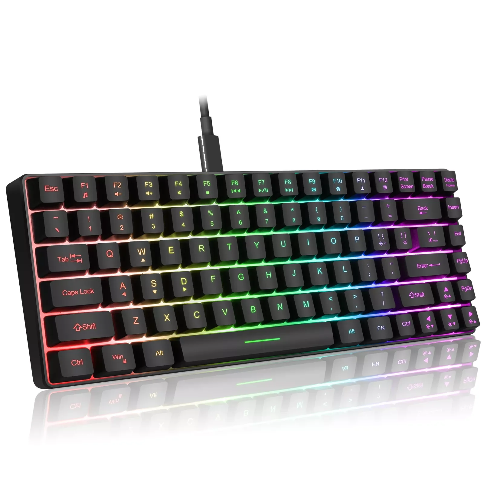 RedThunder K84 80% Wired RGB Gaming Keyboard, Ultra Compact Mini Design, Detachable Type-c Cable for PC, Mac, Travel Portable
RedThunder K84 80% Wired RGB Gaming Keyboard, Ultra Compact Mini Design, Detachable Type-c Cable for PC, Mac, Travel Portable