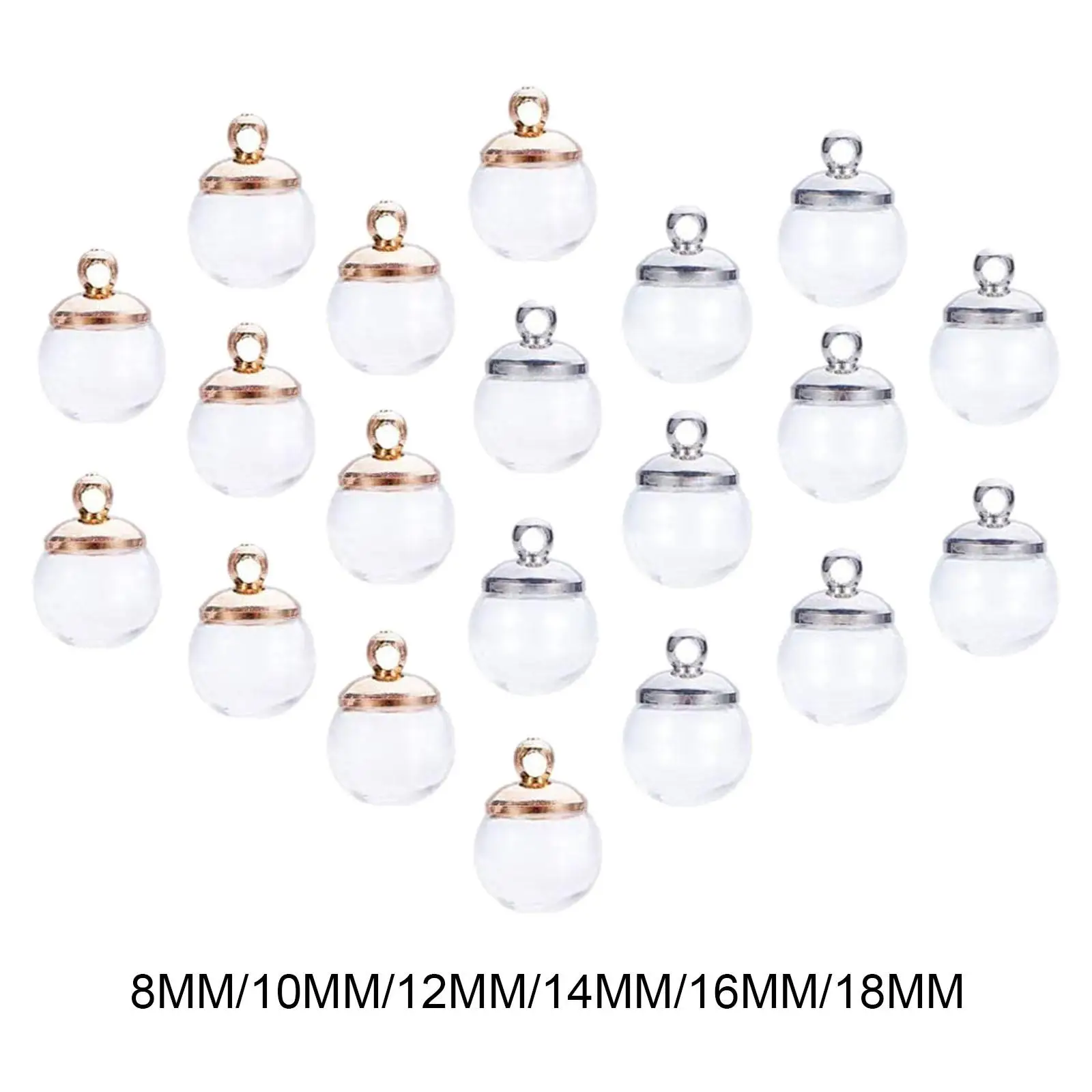 20 Pieces Mini Clear Glass Globe Bottles Fillable Vials Empty Bottles Pendant Charms for Jewelry Making DIY Studs Holiday Decor
20 Pieces Mini Clear Glass Globe Bottles Fillable Vials Empty Bottles Pendant Charms for Jewelry Making DIY Studs Holiday Decor