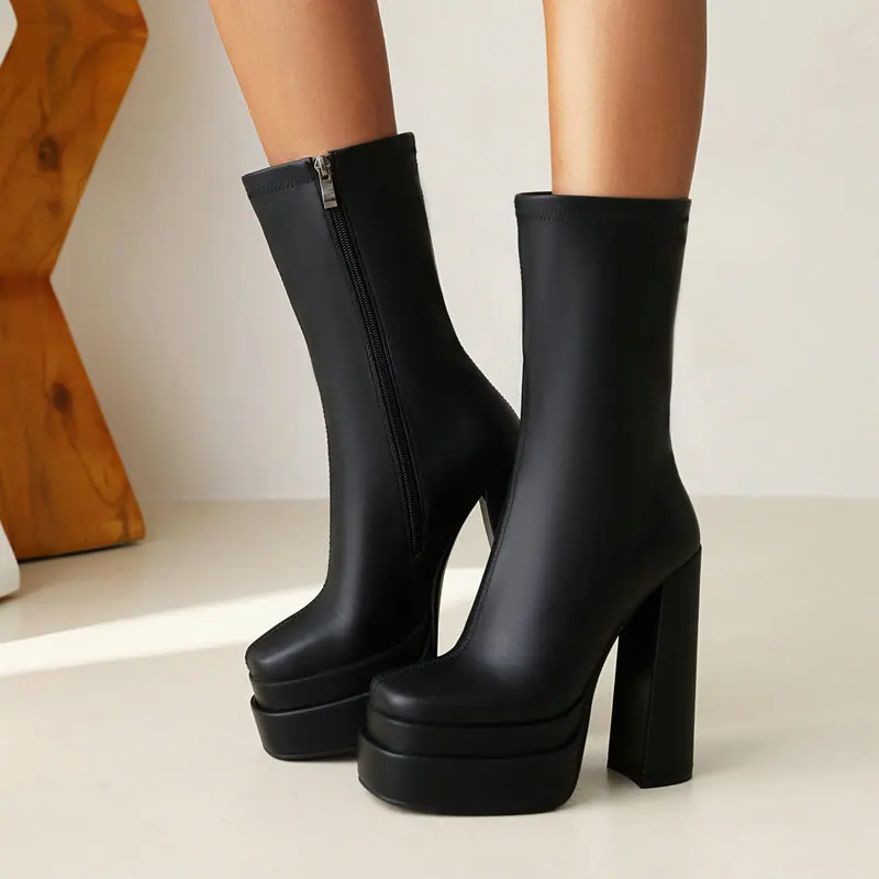 Punk Style PU Women's Boots 2022 Spring New Thick Sole High Heel Knight Boots Gothic High Boots
Punk Style PU Women's Boots 2022 Spring New Thick Sole High Heel Knight Boots Gothic High Boots