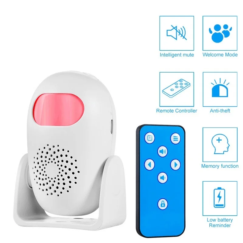 PIR Motion Detector Security Alarm Detector Anti-theft Motion Sensor Smart Welcome Doorbell Human Body Detector
PIR Motion Detector Security Alarm Detector Anti-theft Motion Sensor Smart Welcome Doorbell Human Body Detector