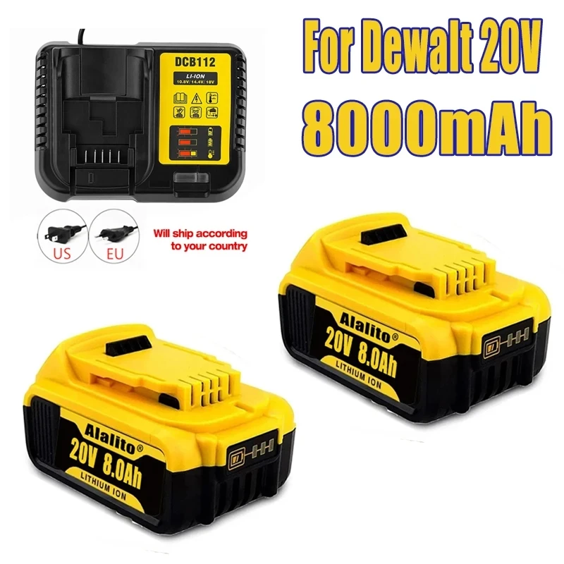 Latest DCB200 20V 8000mAh Battery and charger For Dewalt 18V DCB184 DCB200 DCB182 DCB180 DCB181 DCB182 DCB201 Tools Battery
Latest DCB200 20V 8000mAh Battery and charger For Dewalt 18V DCB184 DCB200 DCB182 DCB180 DCB181 DCB182 DCB201 Tools Battery