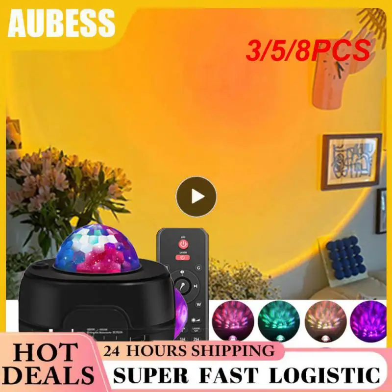 3/5/8PCS Decoration Lamp Remote Control Colorful Night Light Starry Sky 7 Light Effects Projector Dc 5v/1a
3/5/8PCS Decoration Lamp Remote Control Colorful Night Light Starry Sky 7 Light Effects Projector Dc 5v/1a