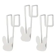 Door Back Hangers Heavy Duty Cabinet Back Holder With No Punching Eye-Catching Lovely Rabbit Organizer Hook For Kitchen Bedroom