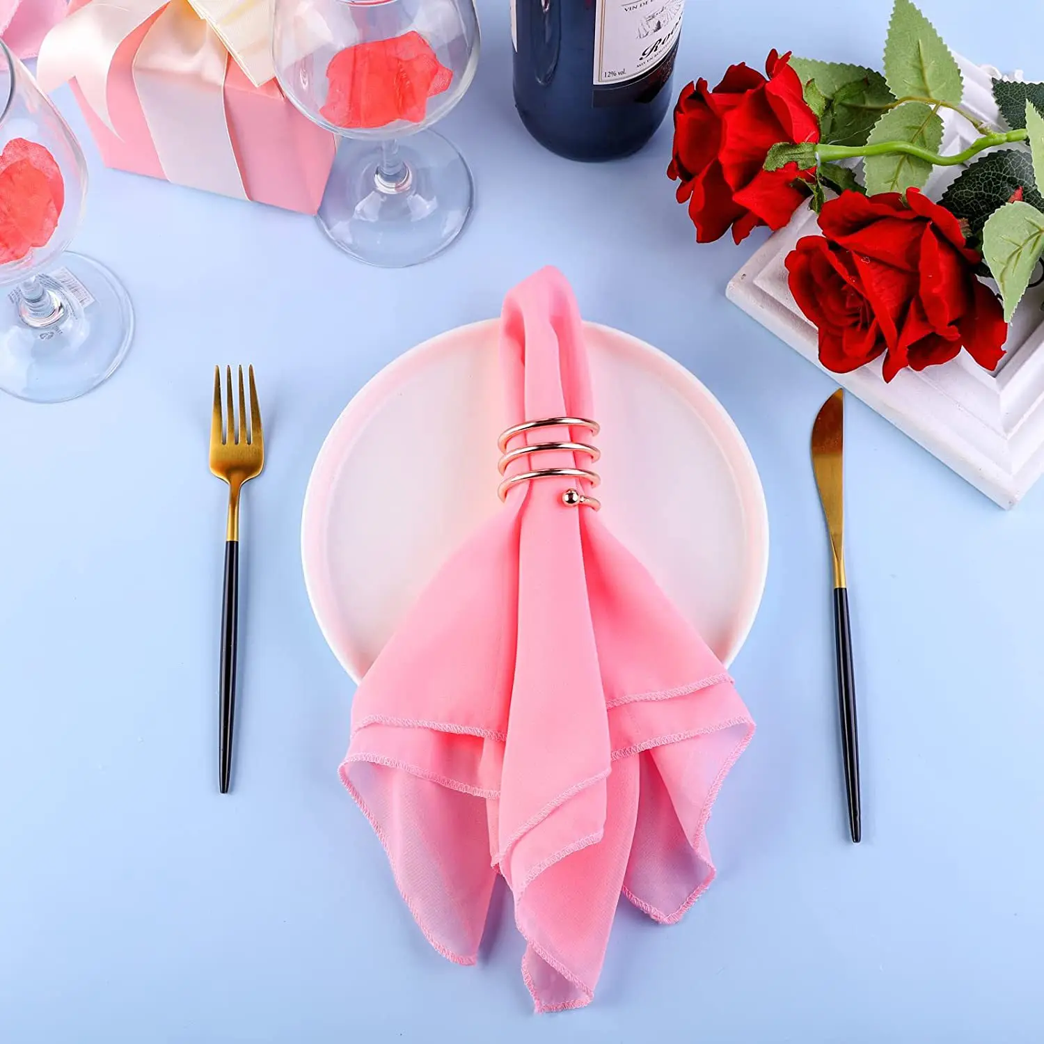 50pcs Wedding Chiffon Napkin 43*43cm Serving Dinner Towel for Wedding Banquet Engagement Anniversary Party Romantic Table Decor
50pcs Wedding Chiffon Napkin 43*43cm Serving Dinner Towel for Wedding Banquet Engagement Anniversary Party Romantic Table Decor
